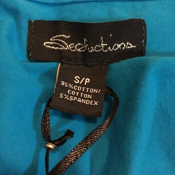 NWT Seductions Bright Aqua Blue Simple Cotton Camisole - Picture 8 of 13